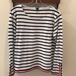 J. Crew Striped Long Sleeve Tee Shirt